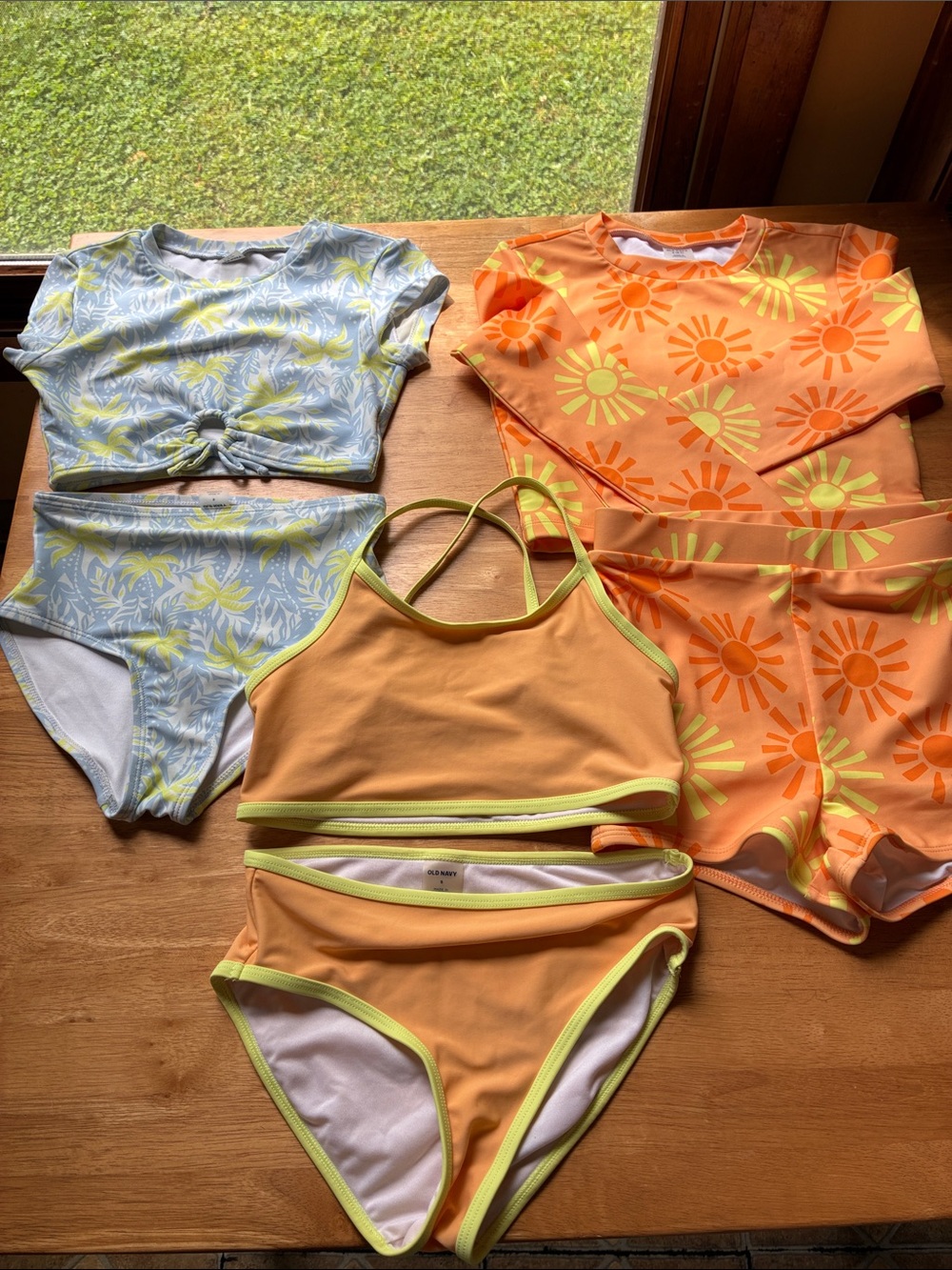 Lot of 3 Old Navy 2-Piece Swimsuits, Girls size S (6-7)